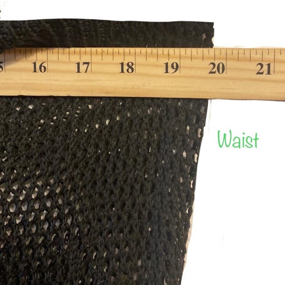 Crochet Fishnet Coverup Beachwear Pants Plus Size 4X Black High Rise Wide Leg - Picture 3 of 10